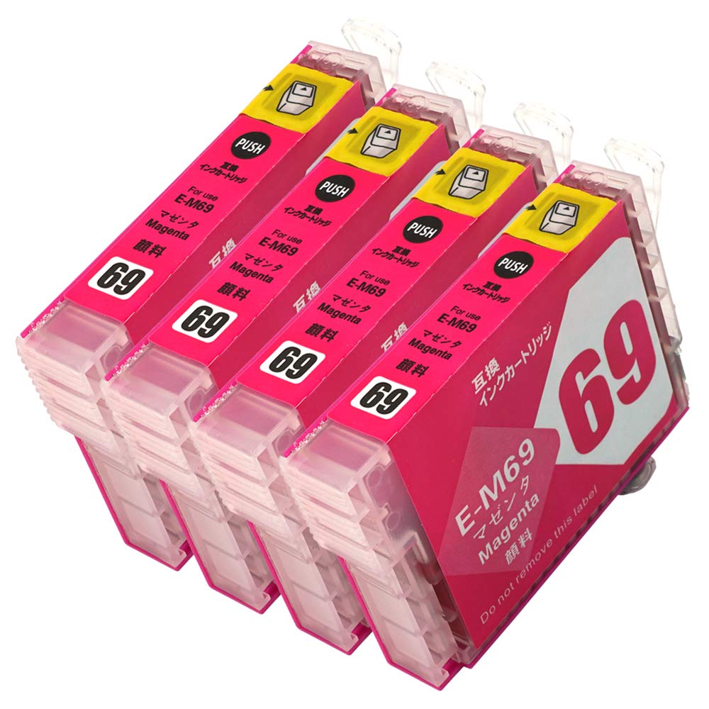 Amazon.co.jp: EPSON エプソン IC69-(M/マゼンタ)【顔料】【4本セット